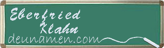 Eberfried Klahn Visitenkarte